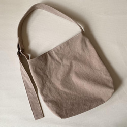 【長さ調節可】倉敷帆布ワンハンドルトートバッグ　シナモンベージュ 3枚目の画像