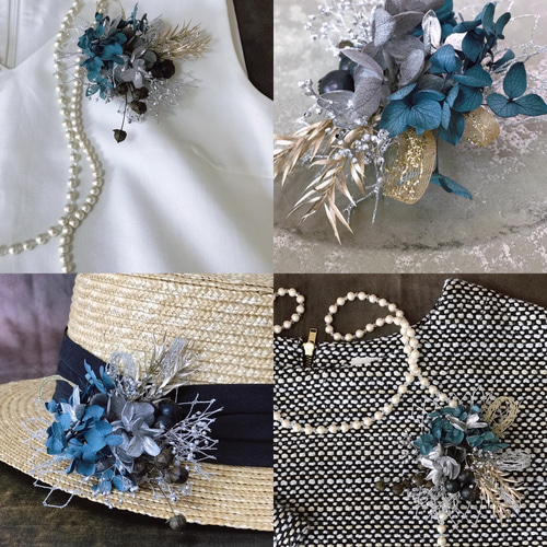 ペアコサージュ ハンドメイド 入園式 卒業式 結婚式 アンティーク 