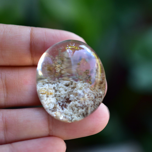 高品質　天然石　ホワイトガーデンクォーツ　ハート　ルース 白の温もり☆ホワイトガーデンクォーツ ルース 88 天然石 Funky