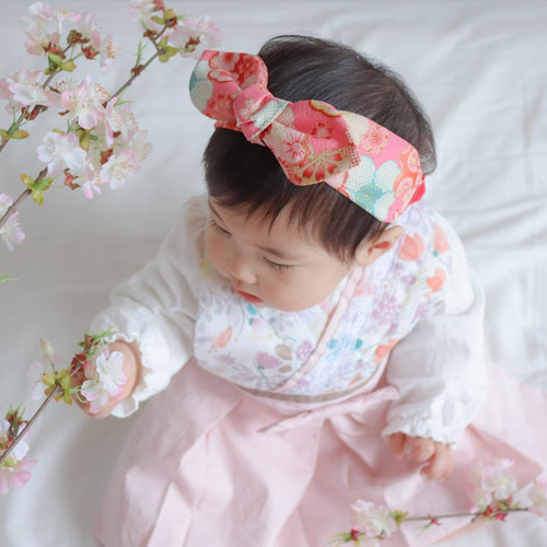 七五三 和柄 ベビー ヘアバンド お宮参り・お食い初め・お正月