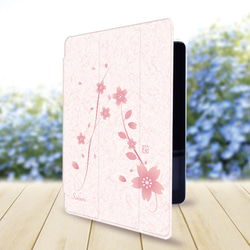 【桜】手帳型iPadケース（片面印刷/カメラ穴あり/はめ込みタイプ） 2枚目の画像
