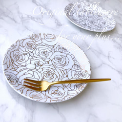 クリスマスプレート ゴールド 薔薇模様 チャージャープレート6枚 2bc7e0ba71cbd57949f87ee3fb86c8