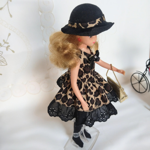 ヒョウ柄A/リカちゃん着せ替え服etcの4点セット/ハンドメイド