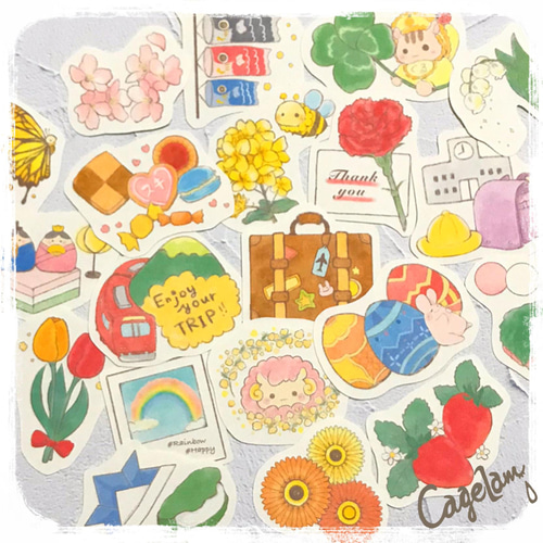 フレークシール】春＊集めました☆【送料込】 シール・ステッカー
