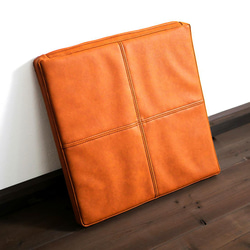 本革の座布団クッション(マチ有タイプ)S-2（キャメル）サイズオーダー