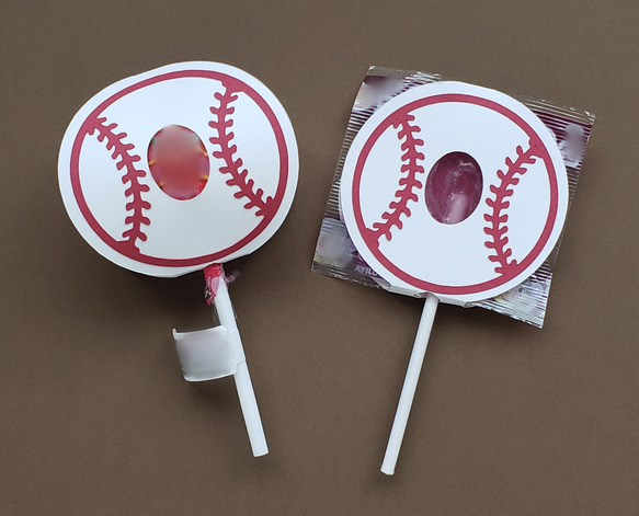 メッセージカード キャンディーホルダー(野球ボール) 10枚セット