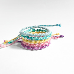 【セット割】安心設計♡ベビーサイズ　新生児から使えるカラフルなマーブルカラーのブレスレット/アンクレット　選べる5色 7枚目の画像