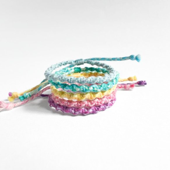 【セット割】安心設計♡ベビーサイズ　新生児から使えるカラフルなマーブルカラーのブレスレット/アンクレット　選べる5色 7枚目の画像