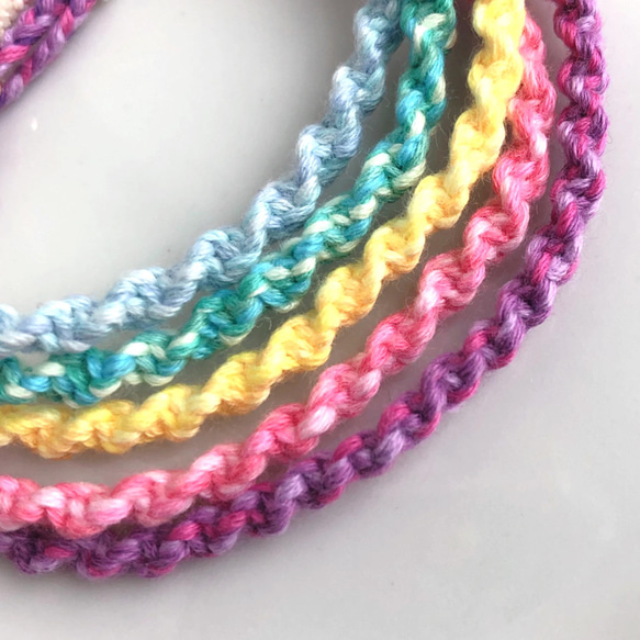 【セット割】安心設計♡ベビーサイズ　新生児から使えるカラフルなマーブルカラーのブレスレット/アンクレット　選べる5色 6枚目の画像