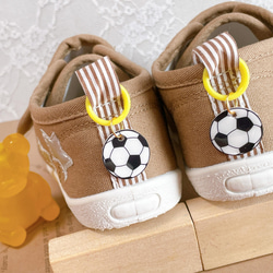 シューズタグ 上靴タグ ネームタグ うわばき サッカーボール サッカー 1枚目の画像