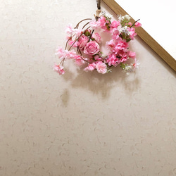 ２way飾り　桜スワッグリース 5枚目の画像