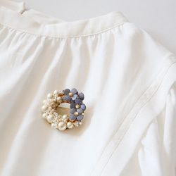 LetherJewel 淡色パールブローチ 6枚目の画像
