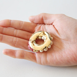 LetherJewel 淡色パールブローチ 7枚目の画像