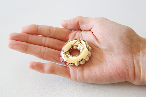 LetherJewel 淡色パールブローチ 7枚目の画像