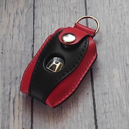 2022年2月新作】HONDA 新型 VEZEL (ｳﾞｪｾﾞﾙ)用 本革ｽﾏｰﾄｷｰｹｰｽ (赤革×黑