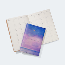 [預售] A6 大小筆記本/醫學筆記本封面描繪星空和湖泊 第1張的照片
