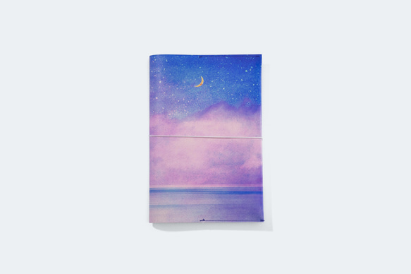 [預售] A6 大小筆記本/醫學筆記本封面描繪星空和湖泊 第2張的照片