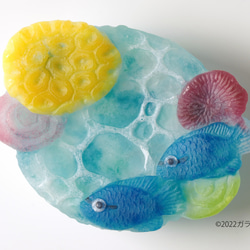 ガラス「ヤドカリ(海)」/ オブジェ 置物 立体・オブジェ ガラスぷかり