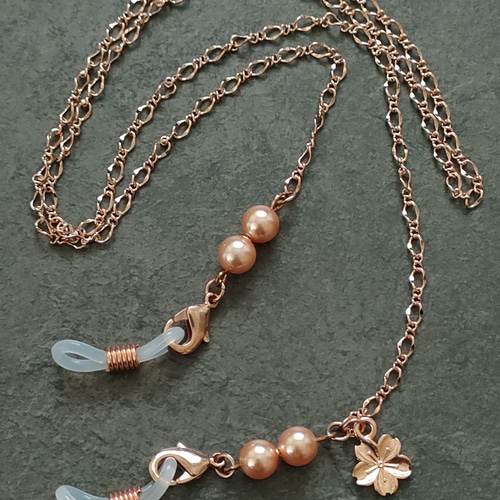 マスクチェーン/メガネチェーン変更可/サクラ ピンクゴールド/桜