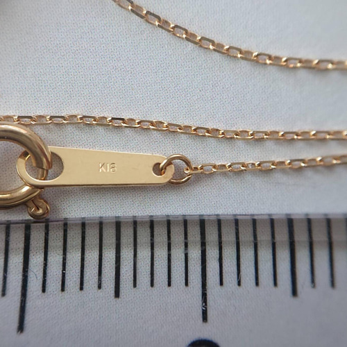 R】 K18 イニシャルネックレス チェーン付き 売り切り K18