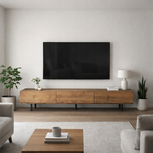 【稀少品】テレビボード180 ミディアムブラウンハンドメイド 無垢材 北欧 無垢】テレビボード 180㎝ ミディアムブラウン色 TVボード テレビ台