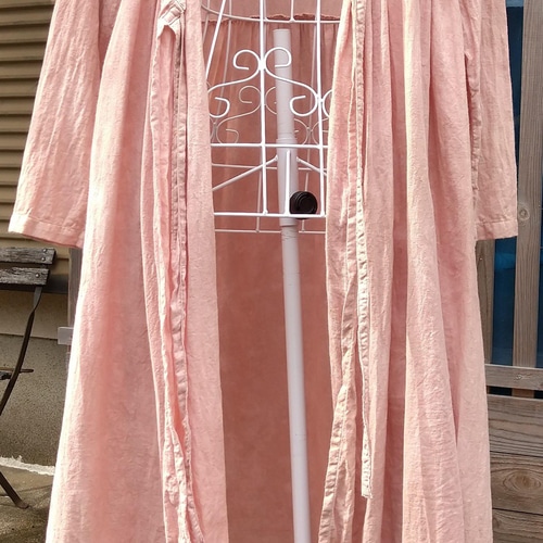 春の新作✿ 桜＆ビワの葉 紅花染仕上げ オーガニックコットン  