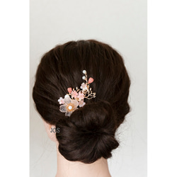 天然石ローズクォーツの桜のヘアアクセサリー　桜　ヘアクリップ　髪飾り　 16枚目の画像