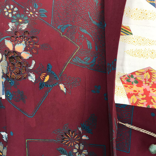 ロング マーメイド スカート 【 着物リメイク 】 大正ロマン * 一点物