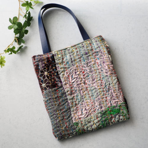 【INJIRI インディゴ キルト バッグ】 INJIRI インディゴ キルト バッグ | fog linen work