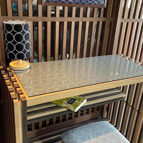 春2023新作格子天然木材パソコンデスクミナペルホネン タンバリン和室