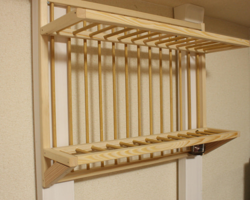 ＊Jiji＊ハンドメイド＊木製 飾り棚＊オーダーページ 木製吊り棚（4段） | iichi 日々の暮らしを心地よくする