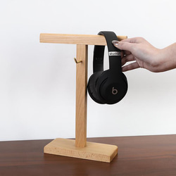 受注生産 職人手作り ヘッドホンスタンド 卓上収納 木製雑貨 天然木