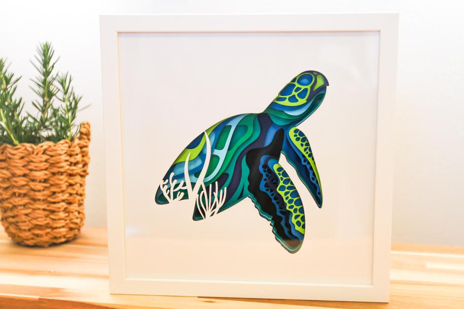 ウミガメ 海亀 海 カメ 絵画 原画 アート イラスト 現代美術