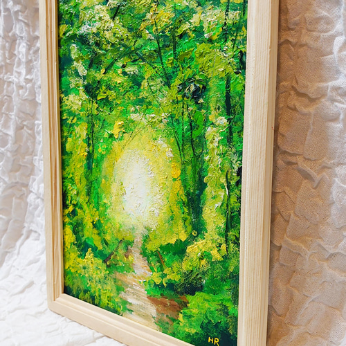 油絵 絵画 森のトンネル 絵画 HR 通販 13408678｜Creema(クリーマ)