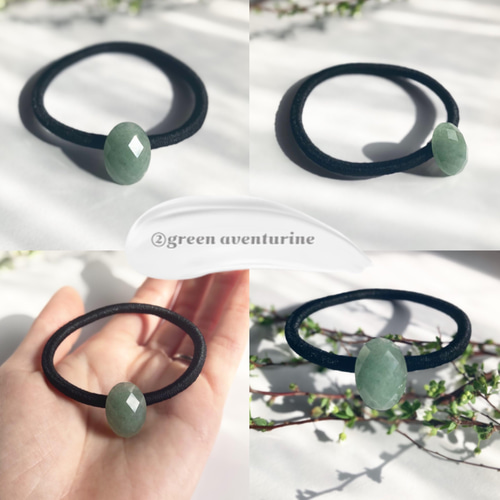 【ゴム交換可能】大きめブルーグレームーンストーンのヘアゴム✩.*˚天然石ヘアゴム 88d3c8769bb478e089273a3b28fd77