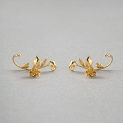 〔K18YGP〕ハアザミ ピアス Ⅰ. 3枚目の画像