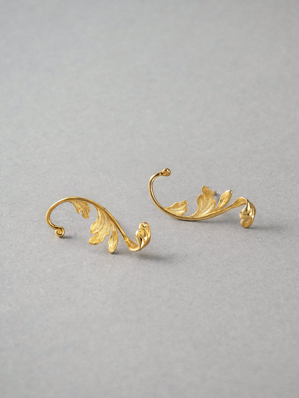 K18YGP〕ハアザミ ピアス Ⅰ. ピアス（スタッド・一粒） Henun 通販