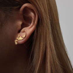 〔K18YGP〕ハアザミ ピアス Ⅰ. 4枚目の画像