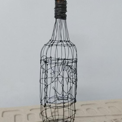 ワイヤーアート ワインボトル 立体・オブジェ YAN 通販 13408913