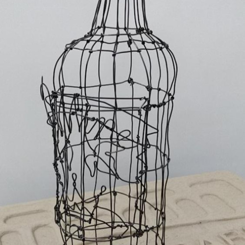 ワイヤーアート ワインボトル 立体・オブジェ YAN 通販 13408913