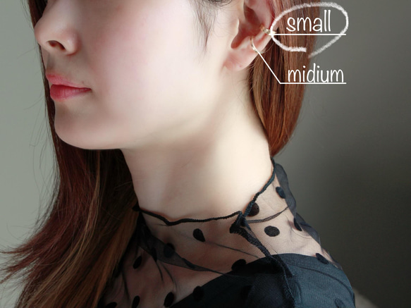 14kgf- square cut ear cuff (small size) 第9張的照片