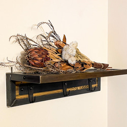 アイアンウォールラック&フック［B］ 上着掛け 壁掛け ハンガー