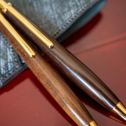 ハカランダ ブラジリアンローズウッド 木軸 シャープペン 0.5mm 金杢犀 シャーペン 受注生産 ギフト 4枚目の画像