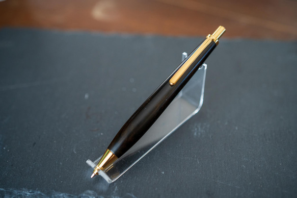 アウトレット】 青黒檀 金杢犀 シャープペン 0.5㎜ 木軸 ペン・筆記