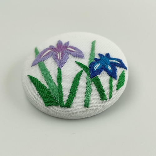 刺繍の掛軸 （菖蒲）ハンドメイド くらわ