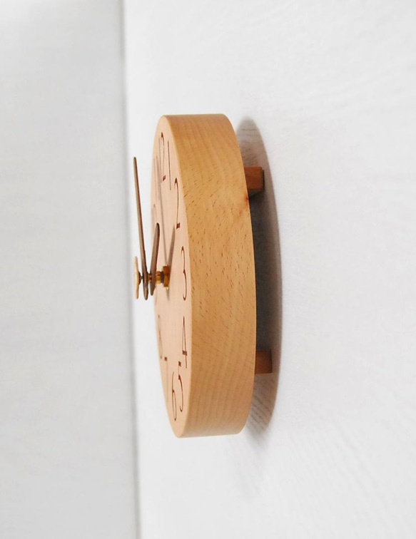 直径15cm 掛け時計 ﾌﾞﾅ【2211】 4枚目の画像