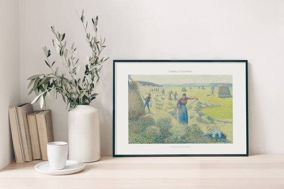 カミーユ・ピサロ エラニーの干草の収穫 アートポスター 風景画 名画 絵画 ポスター アートパネル 特大 AP245 2枚目の画像
