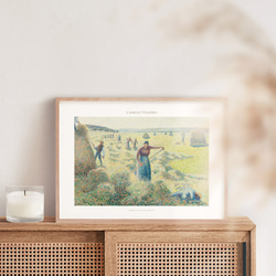 カミーユ・ピサロ エラニーの干草の収穫 アートポスター 風景画 名画 絵画 ポスター アートパネル 特大 AP245 1枚目の画像