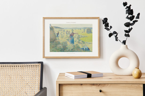 カミーユ・ピサロ エラニーの干草の収穫 アートポスター 風景画 名画 絵画 ポスター アートパネル 特大 AP245 3枚目の画像