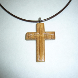 チークの木製クロス・ネックレス「Jesus」 6枚目の画像